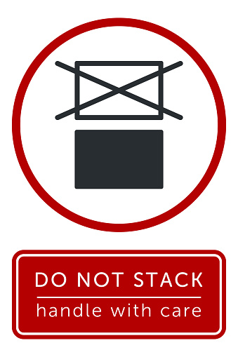 Do Not Stack Pdf Do Not Stack Packaging Symbol Sign And Label Indicating That Items ...
