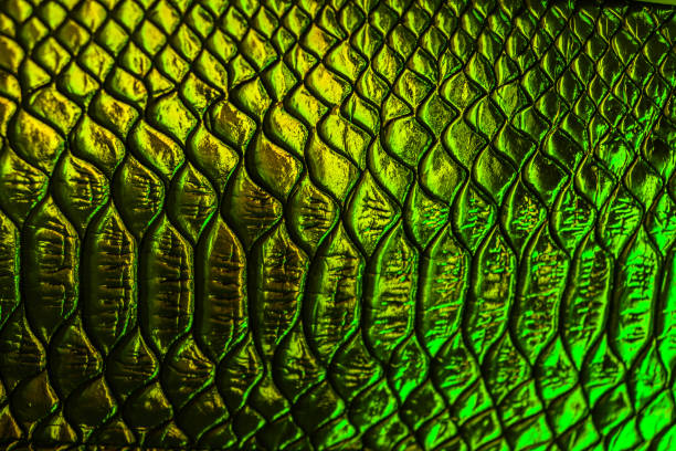 Beautiful snake skin texture. Holographic effect.