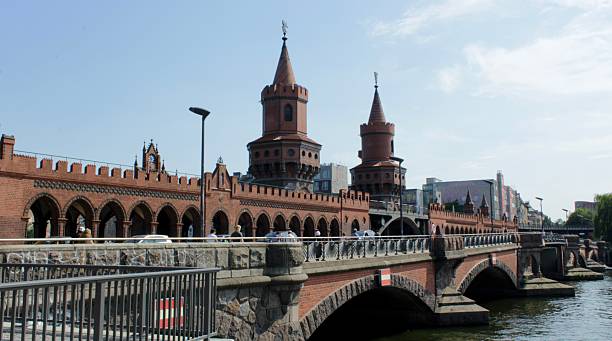 The Oberbaum Bridge is a double-deck bridge crossing Berlin's River Spree, considered one of the city's landmarks. Taken in Berlin, Germany. High quality photo