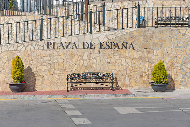 Sign - Plaza de España - in Competa, Andalusia.