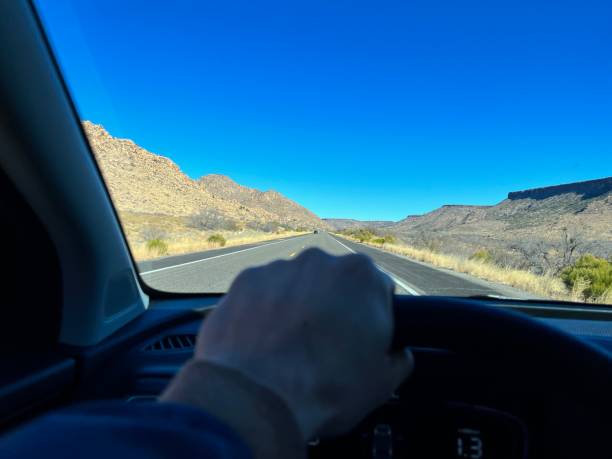 istock Driving along Route 66 in Arizona towards Valentine 2204703663