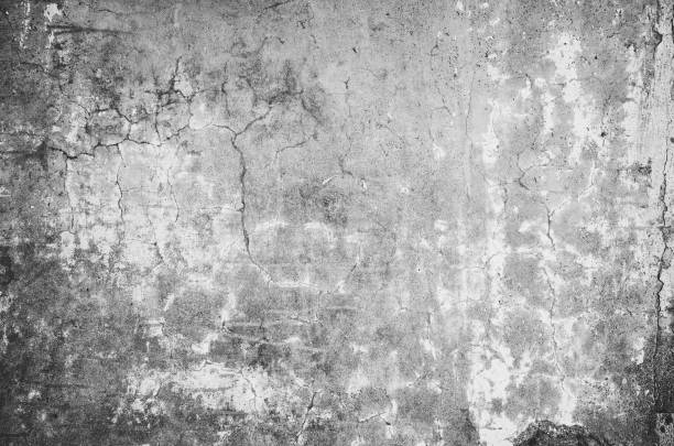 istock Texture gray dark wall background with cracked grunge plaster 2204704383