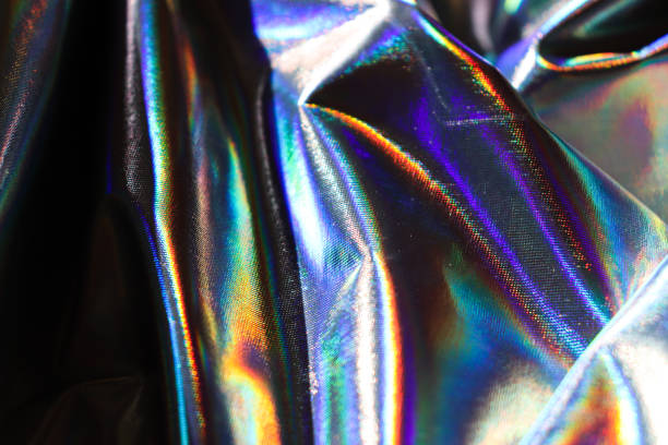 istock Holographic fabric. Holographic background. Rainbow effect. 2204706004