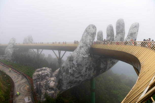 Golden Bridge in Ba Na hills, Da Nang, Vietnam