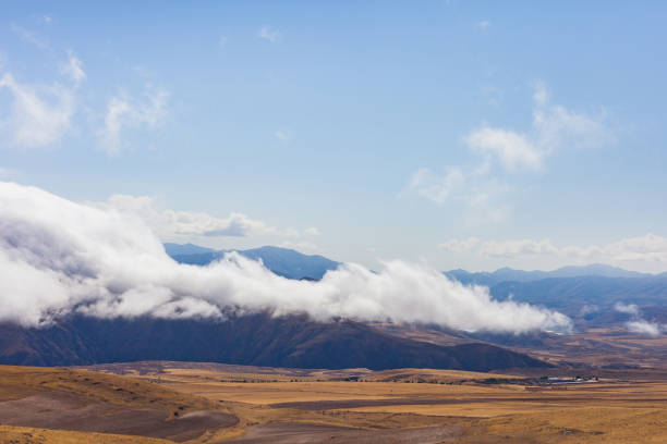 Autumn cloudy mountain landscape of Armenia