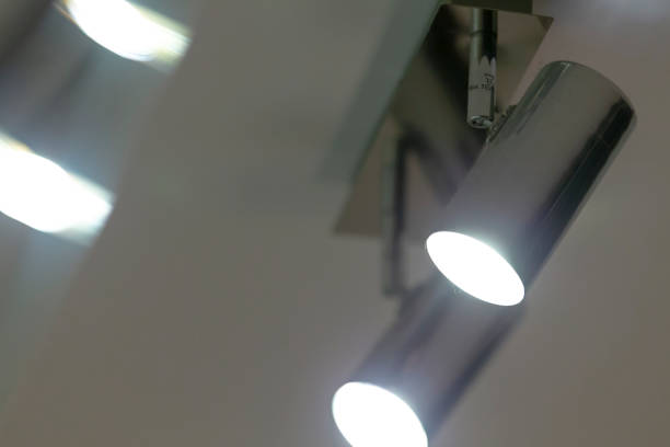 Spotlights that offer focused and targeted lighting within a modern and contemporary interior design environment or setting