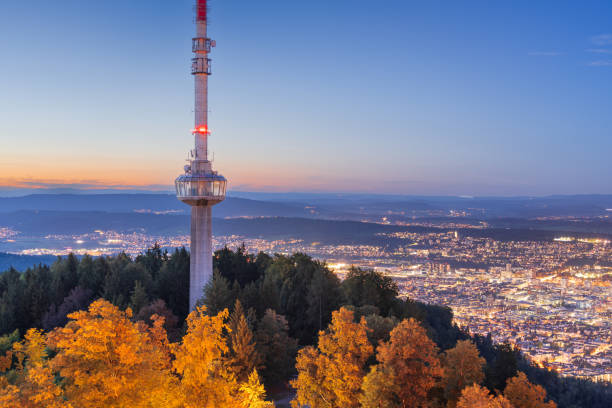 istock Zurich, Switzerland Tower and Skyline 2204728901
