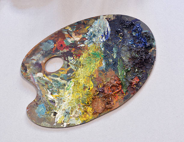 paint palette colors isolated.