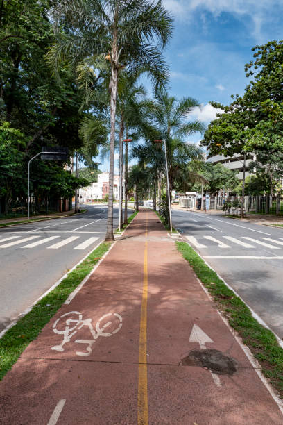 istock Bicycle path on Avenida Assis Chateaubriand in Goiania 2204742245