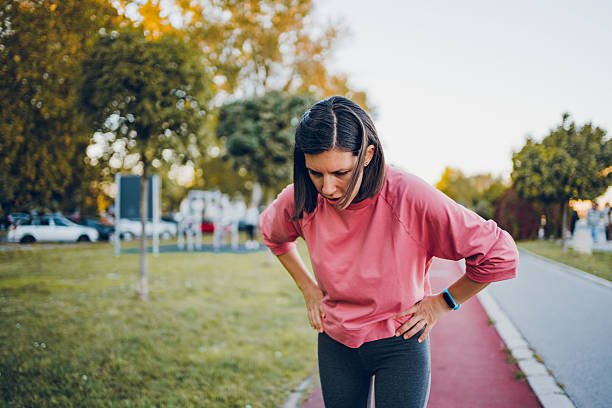 istock Fit sportswoman taking a break 2204742643