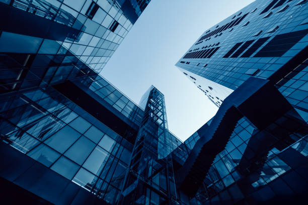 istock Modern Glass Architecture Against a Clear Blue Sky in Beijing, China 2204745210