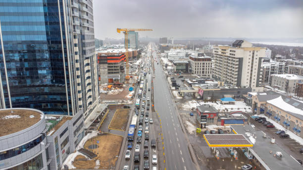 istock Busy boulevard during rainy day 2204746912