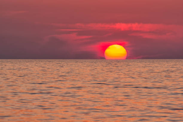 The Tyrrhenian Sea on a late winter day in Italy