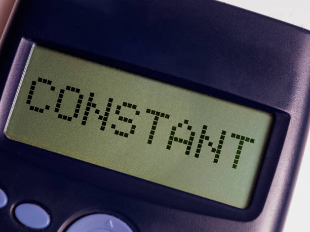 istock Constant text on the screen of a mathematical calculator 2204749933