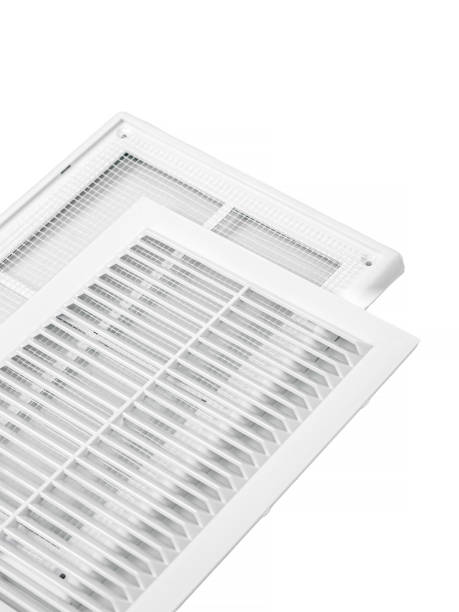 istock Plastic ventilation grate is isolated on a white background. Close-up. 2204751535