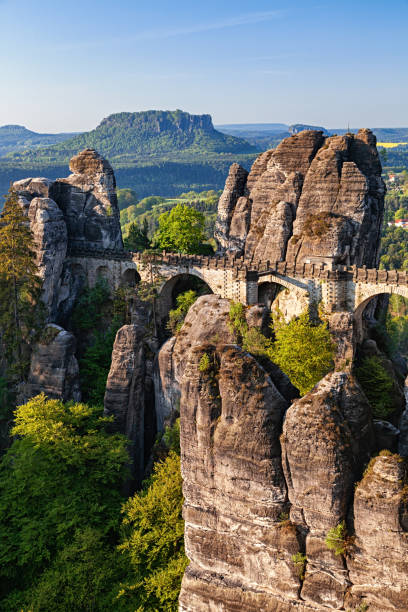 Bastei bridge in Saxon Switzerland, Germany