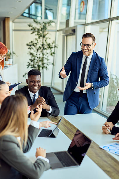 istock Business Team Collaborating During a Meeting in a Modern Office Environment 2204752274