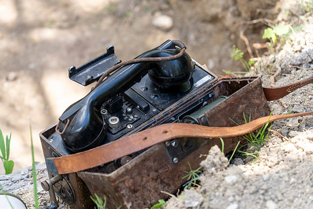 istock World War II black military camp telephone 2204754115