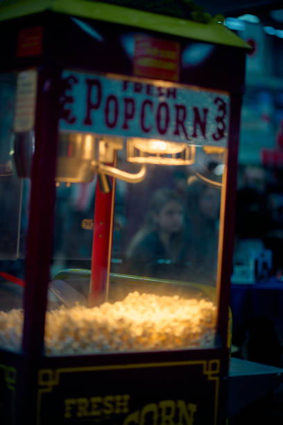 Popcorn machine at an indoor food fair