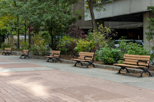 istock Benches on pedestrian Sparks street in downtown Ottawa, Canada 2204800593