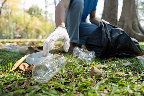istock Environmental Responsibility and Cleanup. A volunteer collecting waste, emphasizing the need for sustainable practices. 2204806005