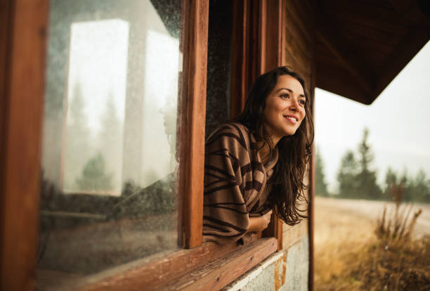 istock Enjoying the freshness of the mountains. 2204809984