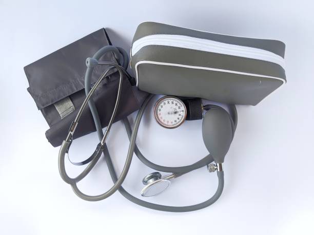 istock Hospital equipment tensiometer with white background 2204816170
