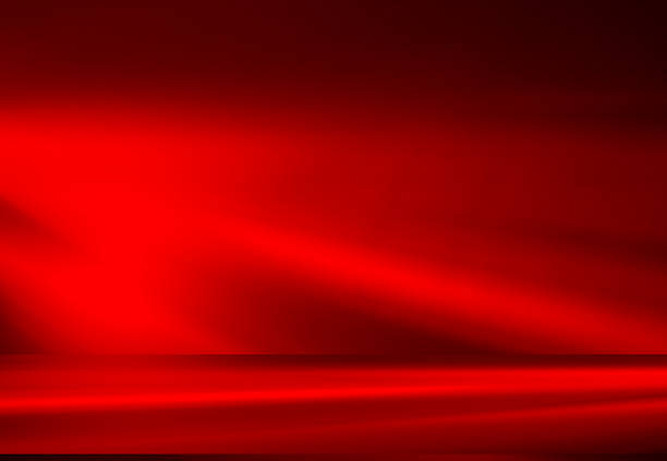 istock Wall interior background, studio and backdrops show products.with shadow from window color red . background for text insertion and presentation product 2204824935