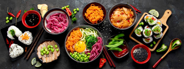 istock Korean food served on table. 2204827201