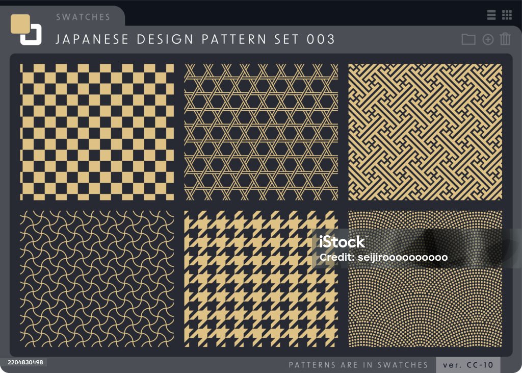 Japanese Pattern Pack Seamless Japanese Pattern Set Series 003 Stock Illustration - Download ...