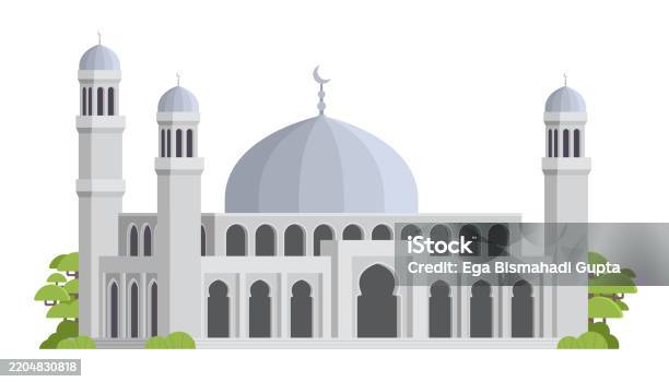 Mosque Building Vector Pattern Mosque Building Vector Illustration Islamic Architecture Modular ...