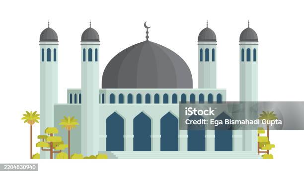 Mosque Building Vector Pattern Mosque Building Vector Illustration Islamic Architecture Modular ...