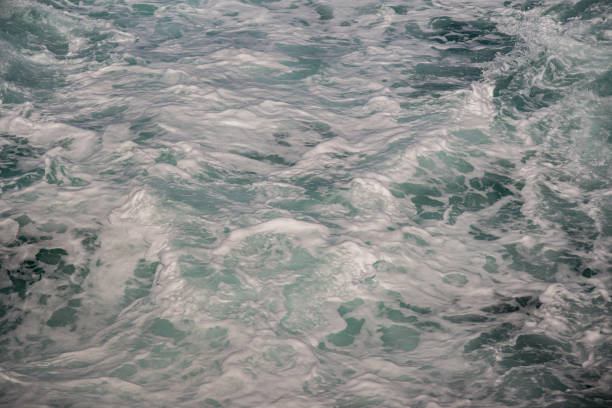 Close up of ferry wake