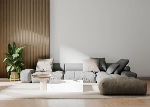 istock 3d render of mock interior with sofa and decorative wall 2204838127