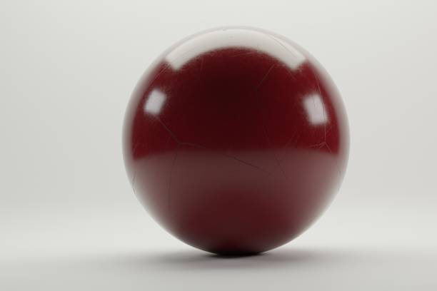 3d shiny ball on white background