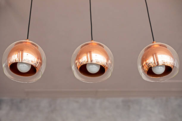 istock stylish copper round lamps in the interior 2204842734