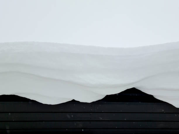 A gutter made of snow