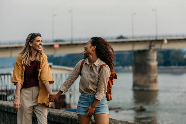 istock Loving couple exploring the city 2204850997