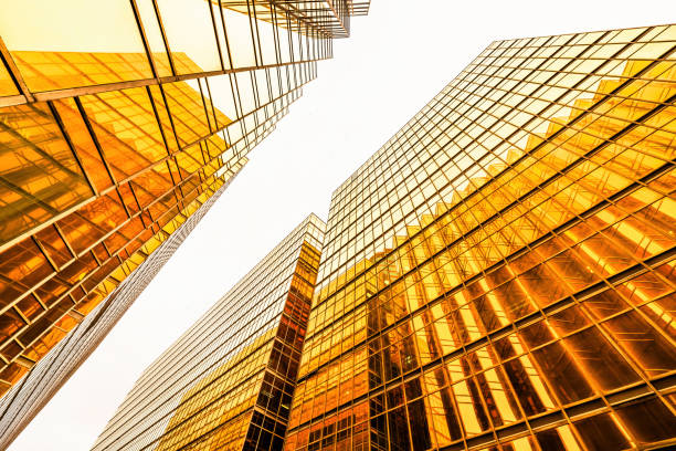 istock Modern office buildings and low angle shots of the sky 2204851142