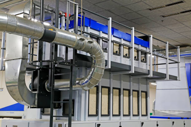 istock Stainless steel pipe in the factory 2204851708