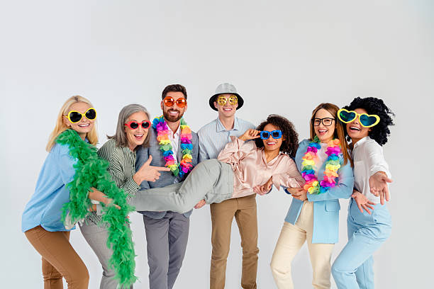 istock Group of diverse colleagues sharing laughter and fun in a team building activity session 2204851856