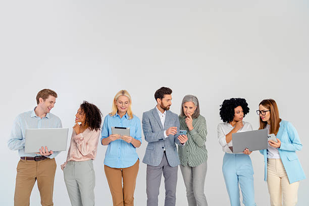 istock Group of diverse business professionals working collaboratively in the office 2204851875