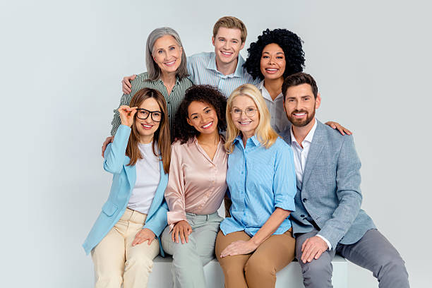 istock Diverse group of professionals posing in a modern style, showcasing teamwork and collaboration 2204851903