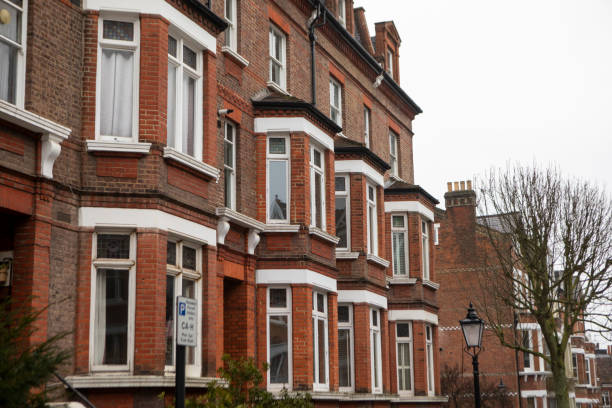 istock Red brick terraced townhouses 2204855423