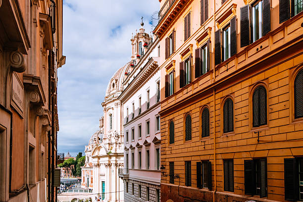 Rome, Italy – October 01, 2019:architecture and streets of Rome in Italy