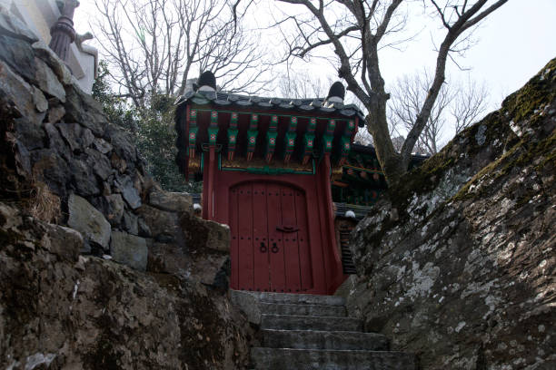istock old gate and door in the Buddhist temple 2204862262