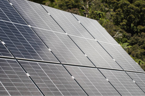 istock Sustainable energy solution with solar panels in nature setting. Eco Friendly 2204867323