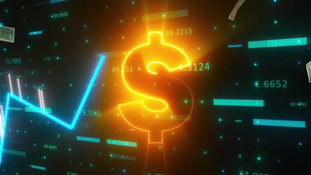 istock Stock market chart and dollar 2204868676