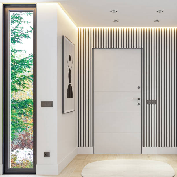 istock White and Elegant Minimalist Entrance with Natural Stone Aesthetics 2204873014