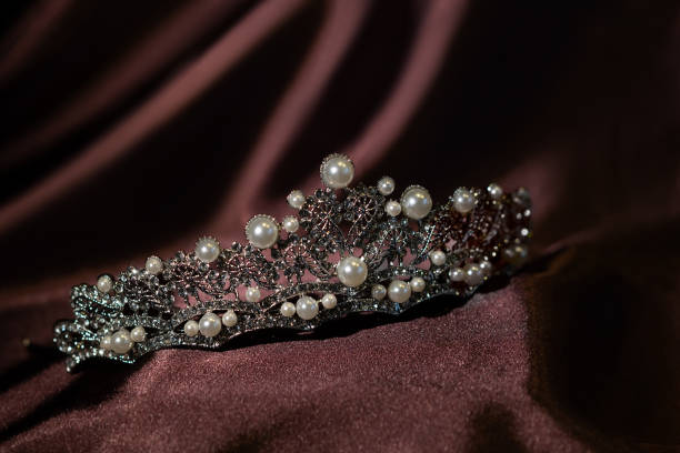 istock Pearl diadem with crystals and diamonds 2204874260